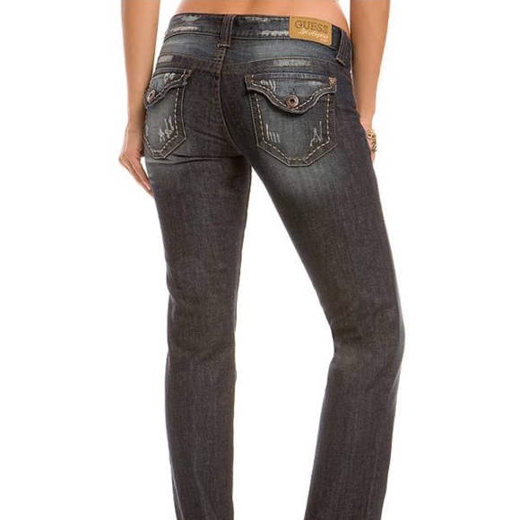 Guess Flirty Straight Jeans -Mariposa Wash - Picture 2 of 7